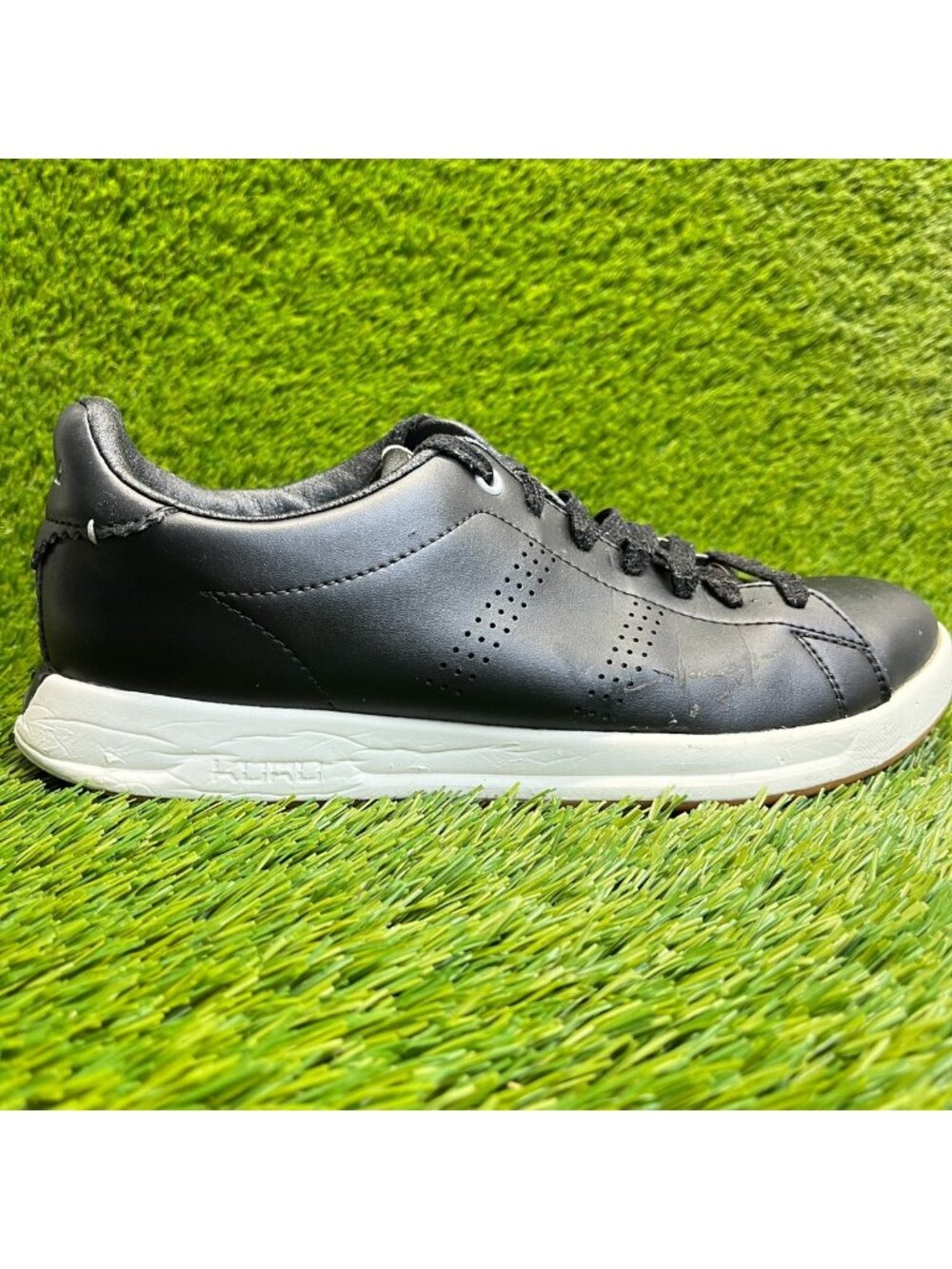 Kuru Roam Classic Court Mens Size 9 Black White Athletic Leather Shoes Sneakers